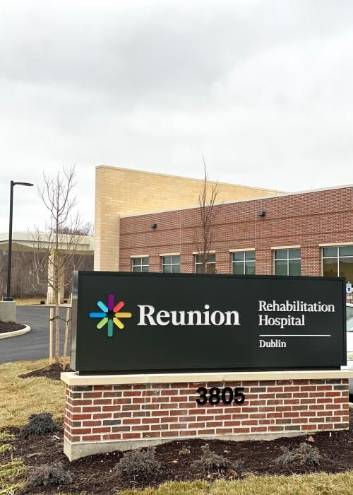 Signage at Reunion Rehabilitation Hospital