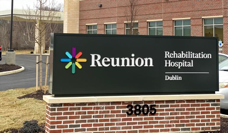Signage at Reunion Rehabilitation Hospital